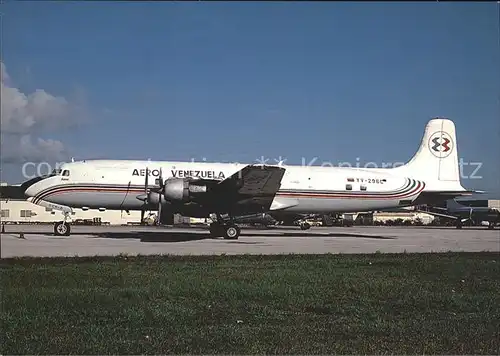 Flugzeuge Zivil Aero Venezuela Douglas DC 6B YV 296C Kat. Flug