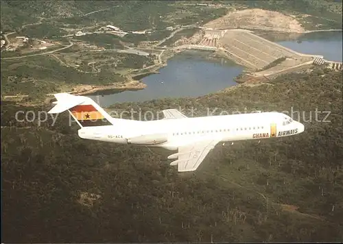 Flugzeuge Zivil Ghana Airways Fokker F28 Mk2000 9G ACA Kat. Flug