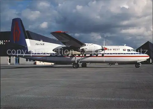 Flugzeuge Zivil Air West Fokker F27 Mk200 c n 10321 Kat. Flug