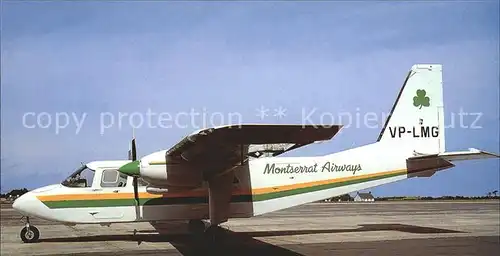 Flugzeuge Zivil Montserrat Airways BN 2A Islander VP LMG ex. G AXDH cn 70 mfd 1969 Kat. Flug