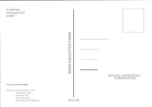 Flugzeuge Zivil Air Atlantique McDDouglas DC 3 G AMPZ  Kat. Flug