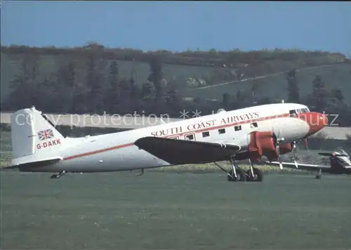 Flugzeuge Zivil Douglas DC 3C G DAKK cn 9798 South Coast Airways  Kat. Flug