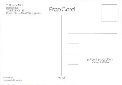 Flugzeuge Zivil THK Hava Taksi Dornier 228 TC FBX c n 8152 Kat. Flug