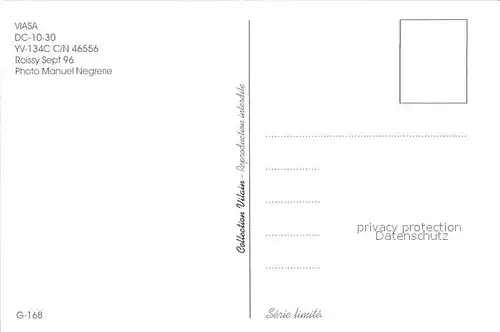 Flugzeuge Zivil Viasa DC 10 30 YV 134C C N 46556  Kat. Flug