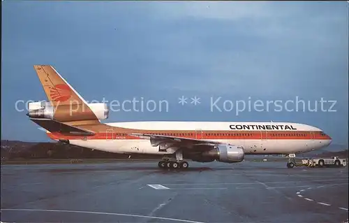 Flugzeuge Zivil Mc Donnell Douglas DC 10 30PK GIB c n 46919 226 Continental Airlines USA Kat. Flug