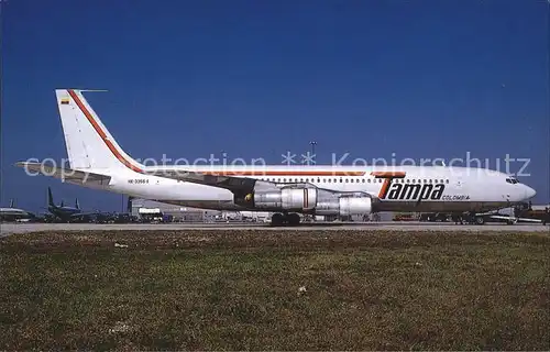 Flugzeuge Zivil Tampa Colombia Boeing 707 324C HK 3355 X c n18886 Kat. Flug