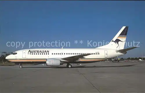 Flugzeuge Zivil Australian Airlines Boeing 737 376 VH TAF  Kat. Flug