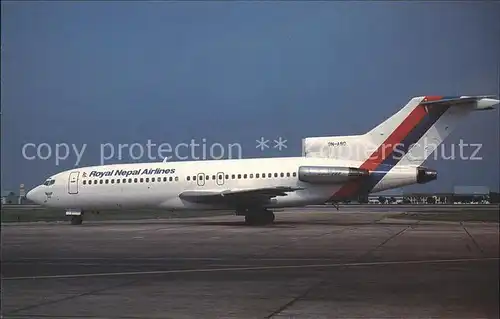 Flugzeuge Zivil Royal Nepal Airlines Boeing 727 1F8 9N ABD Kat. Flug