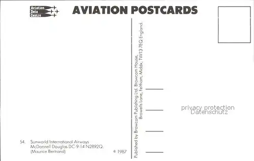 Flugzeuge Zivil Sunworld International Airways McDonnell Douglas CD 9 14 N2892Q Kat. Flug