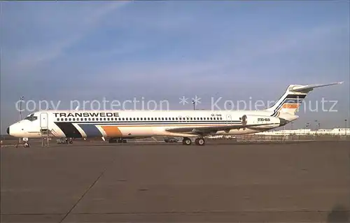 Flugzeuge Zivil Transwede McDonnell Douglas MD 83 SE DHB Kat. Flug