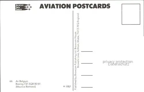 Flugzeuge Zivil Air Belgium Boeing 737 3Q8 OO ILF Kat. Flug