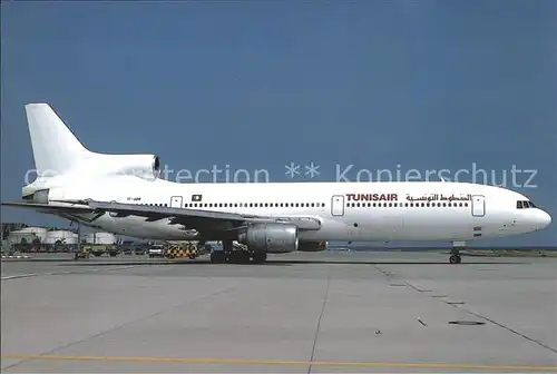 Flugzeuge Zivil Tunisair L 1011 385 TriStar 100TF ABM cn1221  Kat. Flug