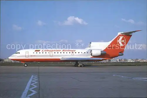 Flugzeuge Zivil Lithuanian Air Lines YAK 42D LY AAV  Kat. Flug