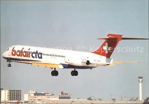 Flugzeuge Zivil Balair CTA McDonnell Douglas MD 87 HB IUA  Kat. Flug