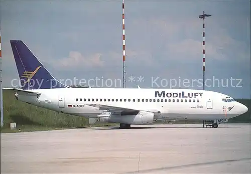 Flugzeuge Zivil Modiluft Boeing 737 230 Advanced D ABFF  Kat. Flug