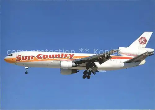 Flugzeuge Zivil Sun Country McDDouglas DC 10 15 N151SY c n48295 374 Kat. Flug