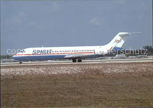 Flugzeuge Zivil Spirit Airlines McDDouglas DC 9 31 N934ML c n 47526 603 Kat. Flug