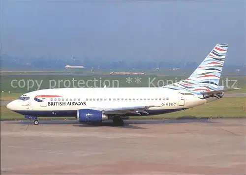 Flugzeuge Zivil British Airways Boeing B 737 500 G MSKC c n unknown  Kat. Flug