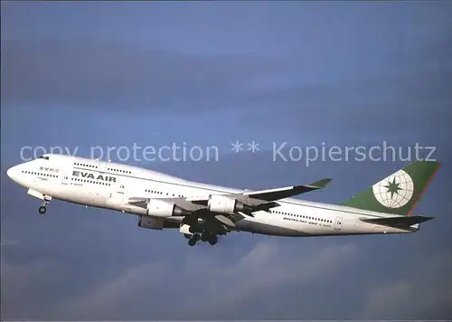 Flugzeuge Zivil Eva Air B747 45E B 16402 c n 27063 947 Kat. Flug