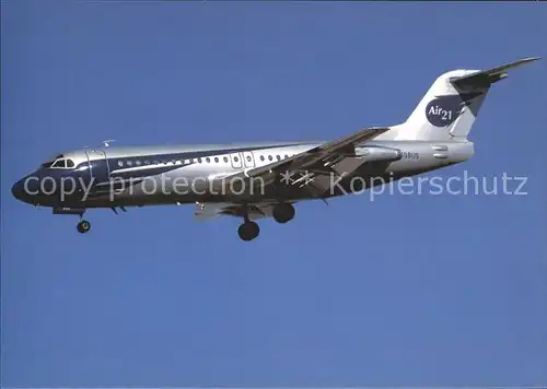 Flugzeuge Zivil Air 21 Fokker F 28 4000 N498US c n 11181 Kat. Flug