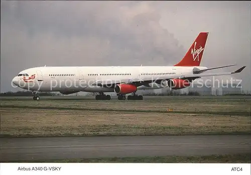 Flugzeuge Zivil Virgin Airbus A340 G VSKY Kat. Flug