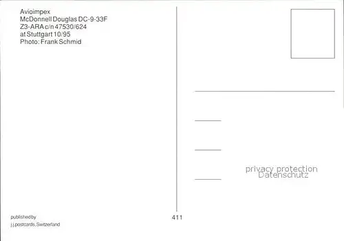 Flugzeuge Zivil Avioimpex McDonnell Douglas DC 9 33F Z3 ARA c n 47530 624 Kat. Flug