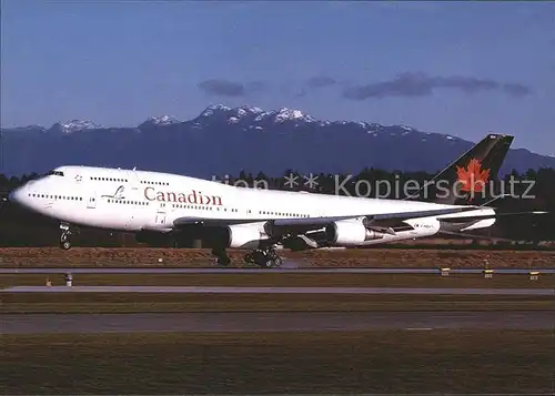 Flugzeuge Zivil Canadian Air Canada tail Boeing 747 475 C FBCA c n 25422 912  Kat. Flug