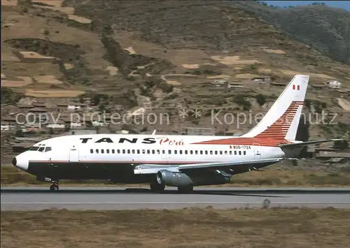 Flugzeuge Zivil Tans Boeing 737 282 A OB 1724 cn 23042  Kat. Flug