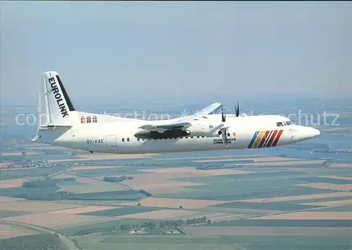 Flugzeuge Zivil SAS Scandinavian Commuter Fokker 50 OY KAE Kat. Flug