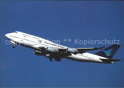 Flugzeuge Zivil Garuda Indonesia B747 4U3 PK GSH c n 25705 1029 Kat. Flug