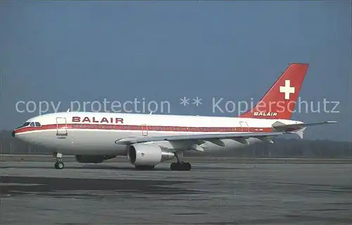 Flugzeuge Zivil Balair Airbus Industrie A310 321 HB IPK  Kat. Flug