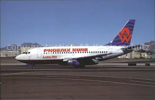 Flugzeuge Zivil America West Phoenix Suns Boeing 737 200 N708AW  Kat. Flug