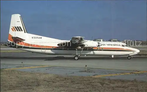 Flugzeuge Zivil Air Wisconsin Fokker F27 500 N505AW Kat. Flug