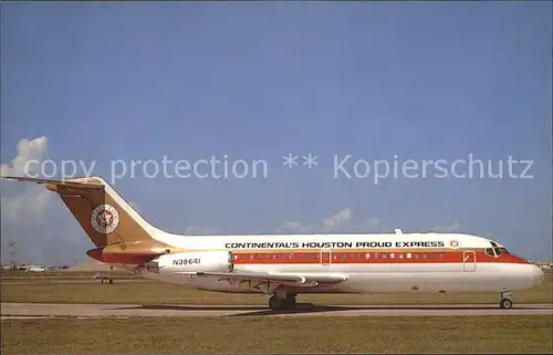 Flugzeuge Zivil Continentals Houton Proud Express McD Douglas DC 9 14 N38641 c n 47060  Kat. Flug