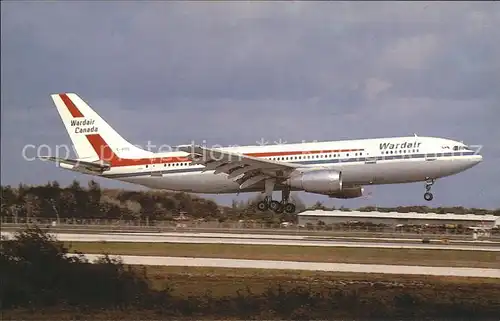 Flugzeuge Zivil Wardair Canada A300B 4 C GIZL c n 192 Kat. Flug