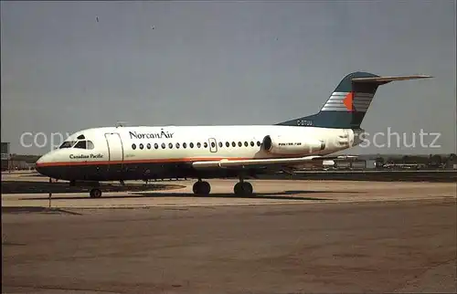 Flugzeuge Zivil Norcan Air fokker F.28 1000 C GTUU c n 11006 Kat. Flug