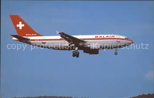 Flugzeuge Zivil Balair Airbus Industrie A310 322 HB IPK c n 412 Kat. Flug