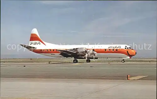 Flugzeuge Zivil PSA Pacific Southwest Airlines Lockheed L 188A Electra Kat. Flug