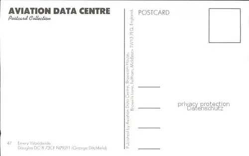 Flugzeuge Zivil Emery Worldwide Douglas DC 8 73CF N792FT Kat. Flug