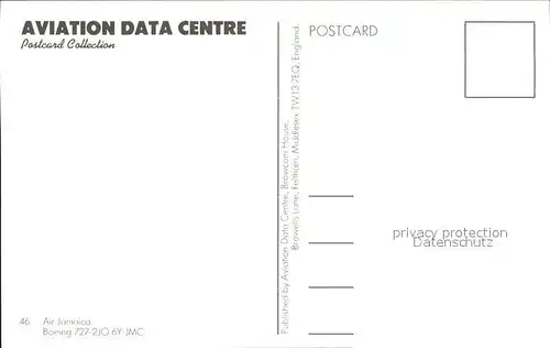 Flugzeuge Zivil air Jamaica Boeing 727 2JO 6Y JMC Kat. Flug