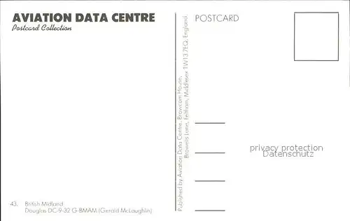Flugzeuge Zivil British Midland Douglas DC 9 32 G BMAM Kat. Flug