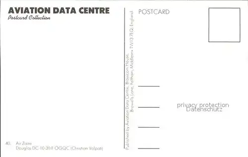 Flugzeuge Zivil Air Zaire Douglas DC 10 30 F OGQC  Kat. Flug