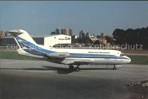 Flugzeuge Zivil Aerolineas Argentinas VFW Fokker F28 1081 LV LOC Kat. Flug