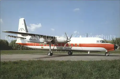 Flugzeuge Zivil Scibe Zaire Fokker F27  Kat. Flug