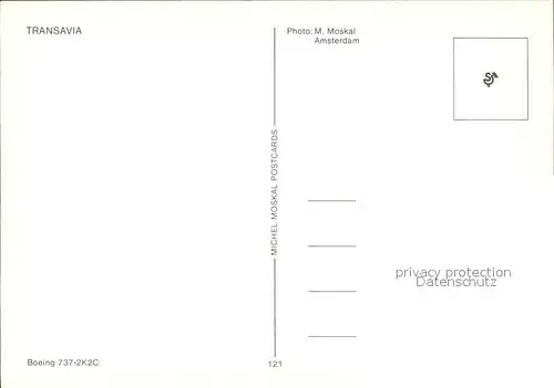Flugzeuge Zivil Transavia Boeing 737 2K2C Kat. Flug