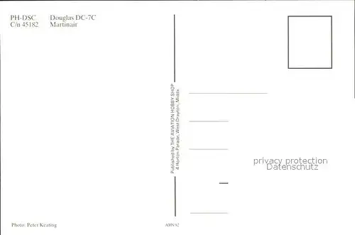 Flugzeuge Zivil Martinair Douglas DC 7C PH DSC c n45182 Kat. Flug
