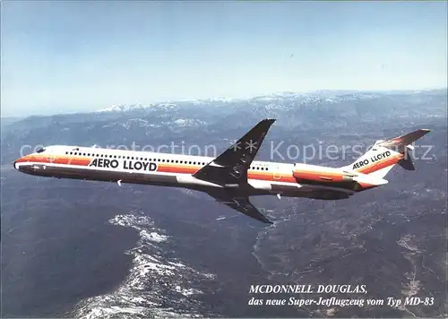 Flugzeuge Zivil Aero Lloyd McDonnell Douglas MD 83 Kat. Flug