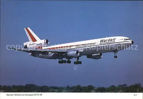 Flugzeuge Zivil Wardair McDonnell Douglas DC10 30 Kat. Flug