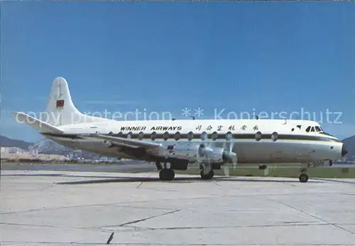 Flugzeuge Zivil Winner Airways Viscount V806 B 3001  Kat. Flug