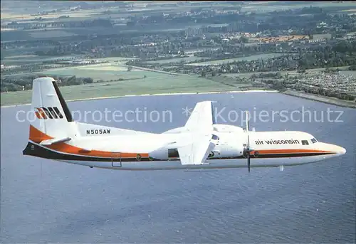 Flugzeuge Zivil Air Wisconsin Fokker F 27 N505AW Friendship Kat. Flug